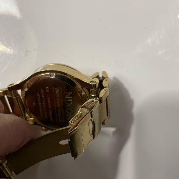 Gold Plated Nixon Watch with Diamond - Picture 3 of 5